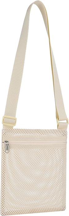 USPECLARE Heavy Duty Semi-Transparent Mesh Purse See Through Mesh Crossbody Bag