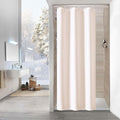 MitoVilla Pink Waffle Small Stall Shower Curtain 36 x 72, Half Size Fabric Narrow Shower Curtains for Bathroom Decor, 36 inch Weighted Shower Curtain Set with Plastic Hooks, Blush Pink