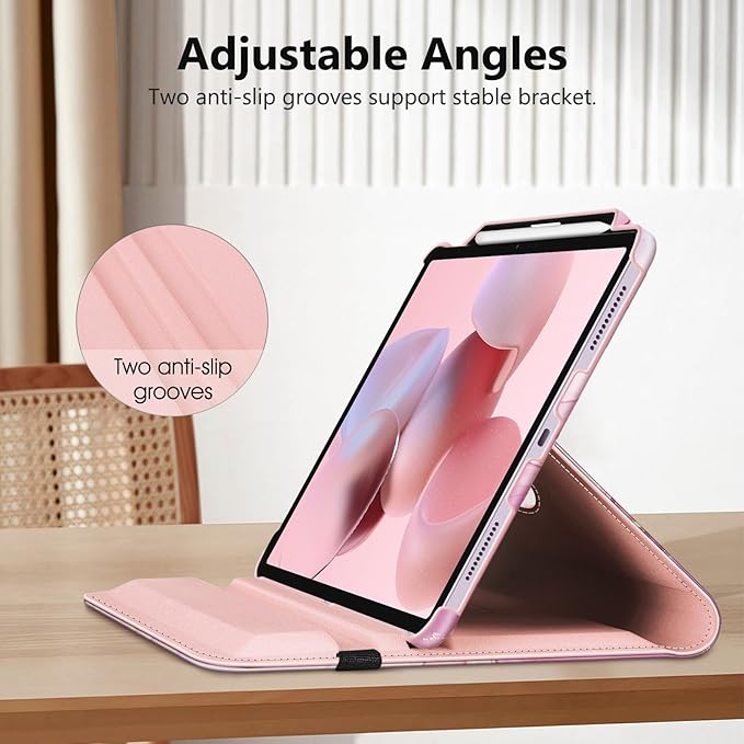 Fintie Rotating Case for iPad Air 13-inch (M3) 2025, (M2) 2024-360 Degree Swiveling Protective Stand Cover with Pencil Holder, Auto Wake/Sleep, Dreamy Marble