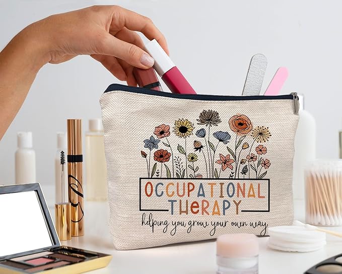IWXYI Occupational Therapy Gifts,OT Gifts,Occupational Therapy Therapist Ot Women's Makeup Make Up Bag Zipper Pouch Travel Toiletry Gifts For Occupational Therapist Women