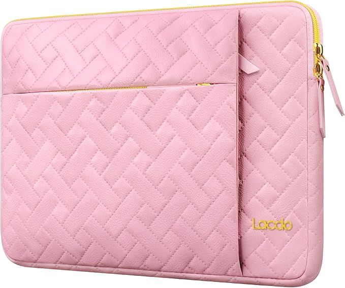 Lacdo Laptop Sleeve Case for 14 inch New MacBook Pro M5/M4/M3/M2/M1 Chips Pro Max A3434 A3112 A3401 A3185 A2918 A2992 A2779 2025-2021, 13.8" Surface Laptop 7th Copilot+PC Computer Bag, Sakura Pink