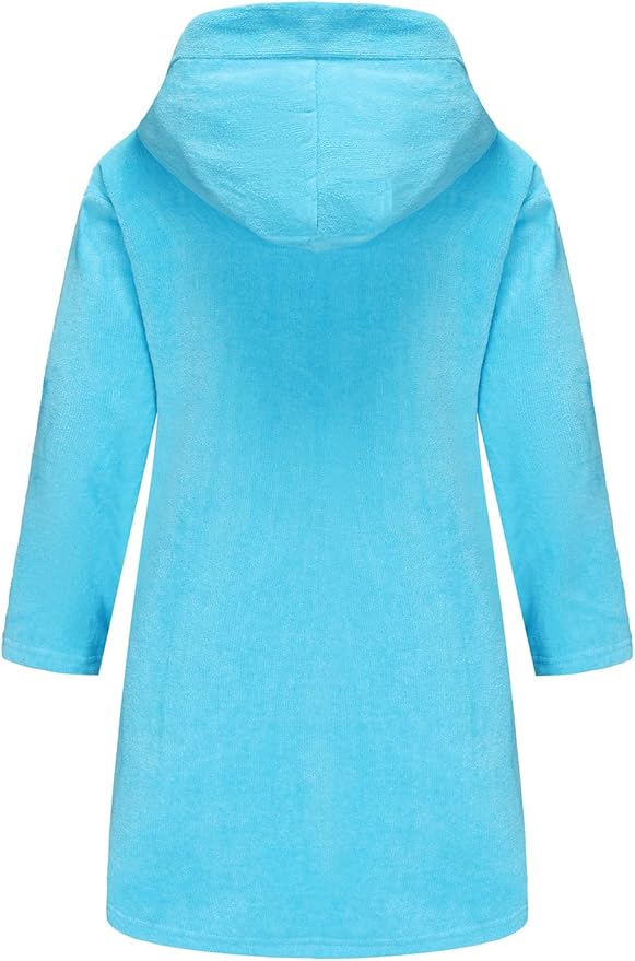Fraprasty Boys Girls Hooded Robe Soft Touch Robe Kids Terry Cloth Cotton Spa Bathrobe Sleepwear 2-14 Years