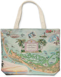 Xplorer Maps Canvas Tote Bag with Handles, Cloth Grocery Shopping Bag, Reusable & Eco-friendly Bag, 100% Cotton, Washable
