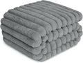 ZAKAPAWS Waterproof Dog Blanket for Small Dogs, Luxury Plush Washable Cats Blankets for Couch Protection, Super Soft Calming Pet Blanket for Indoors (Grey, 25"x35")
