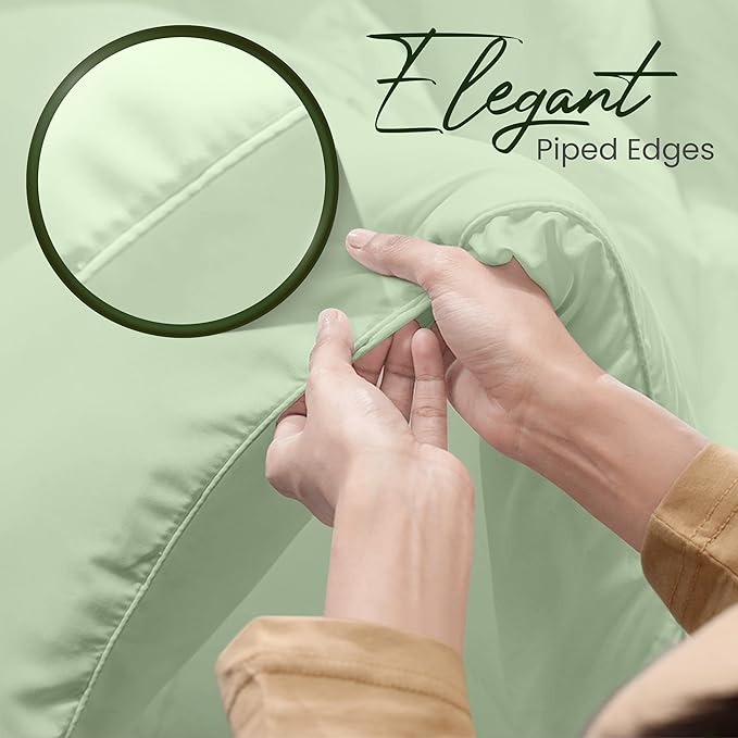 Utopia Bedding Comforters Twin Size, All Season Duvet Insert, Down Alternative Box Stitched Bed Comforter with Corner Tabs, Machine Washable (Sage Green)