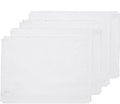 Solino Home Fringe Linen Placemats Set of 4 - White Placemats 14 x 19 Inch - 100% Pure Linen Table Mats for Winter, Valentines, Spring, Easter