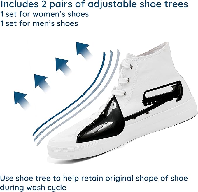 SURGEWARE Washing Machine Shoe Bags 2 PCS - Keep Your Shoes Clean & Protected - Durable Fiber Material - Reusable, Lightweight, and Convenient for Easy Laundry Washing & Drying