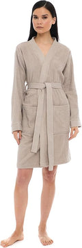 Seritaine Short Robes for Women, 100% Turkish Cotton Womens Robe, Luxury, Terry Cloth Long Spa Bathrobe
