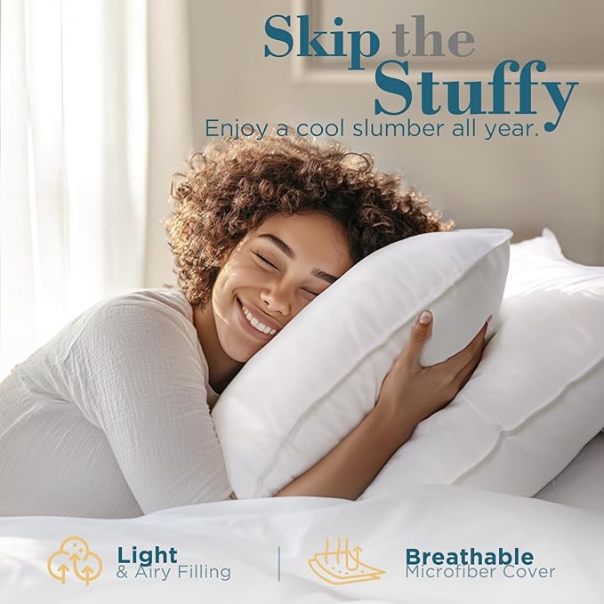 viewstar Pillows King Size Set of 2, Hotel Quality Down Alternative Pillows for Side, Back, or Stomach Sleepers