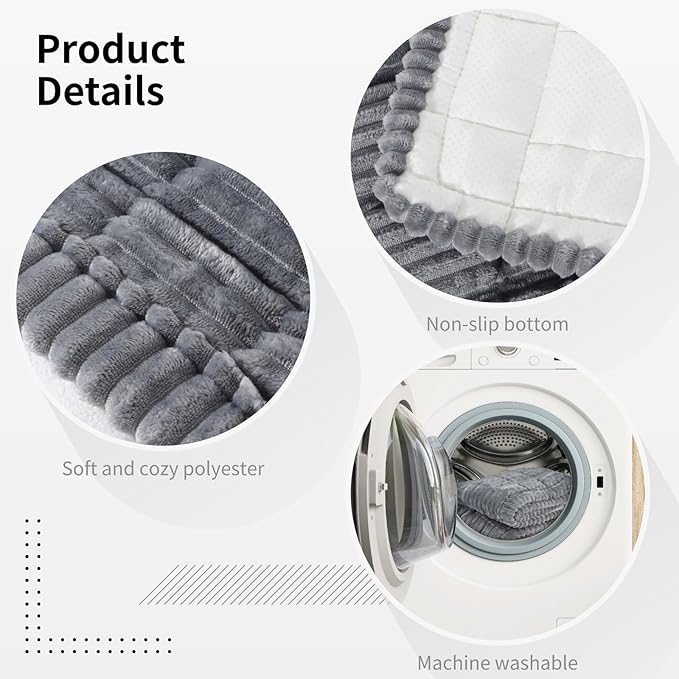DORMIYA Backseat Dog Blanket for Car, Non-Slip Dog Bed Car Seat Protector, Soft & Cozy Dogs Blanket, Gray Machine Washable Travel Pet Mat for Cars, 24.4 x 53.9 in