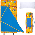 Wildkin 43-inch Kids Nap Mat – Soft Microfiber Toddler Sleeping Mat with Pillow