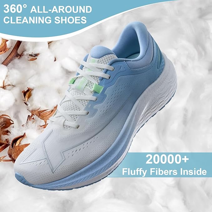 Shoe Washing Bag for Washing Machine,Fluffy Fibers Keep 360° Wrap-around Cleaning for All Types Shoe And Sizes,Laundry Shoe Bag for Washer and Dryer, Reusable Shoe Cleaning Bag for Sneaker