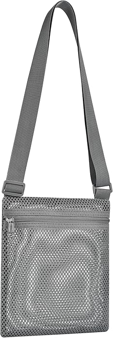 USPECLARE Heavy Duty Semi-Transparent Mesh Purse See Through Mesh Crossbody Bag