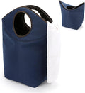 Foldable Storage Hamper Bag with Soft Padded Handle, 22x21x12inch Multi-Purpose Oxford Fabric Laundry Basket, Collapsible Storage Bag for Home, Bedroom, Dormitory, Travel & Outdoor