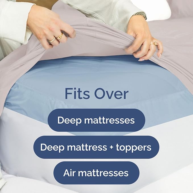 Extra Deep Pockets 400 Thread Count 100% Cotton 4 Piece Queen Size Bedding Sheet Set - Breathable & Cooling - Hotel Luxury Bed Sheets Set - Soft, Wrinkle Free And Comfy Light Grey Bedding Sheets Set