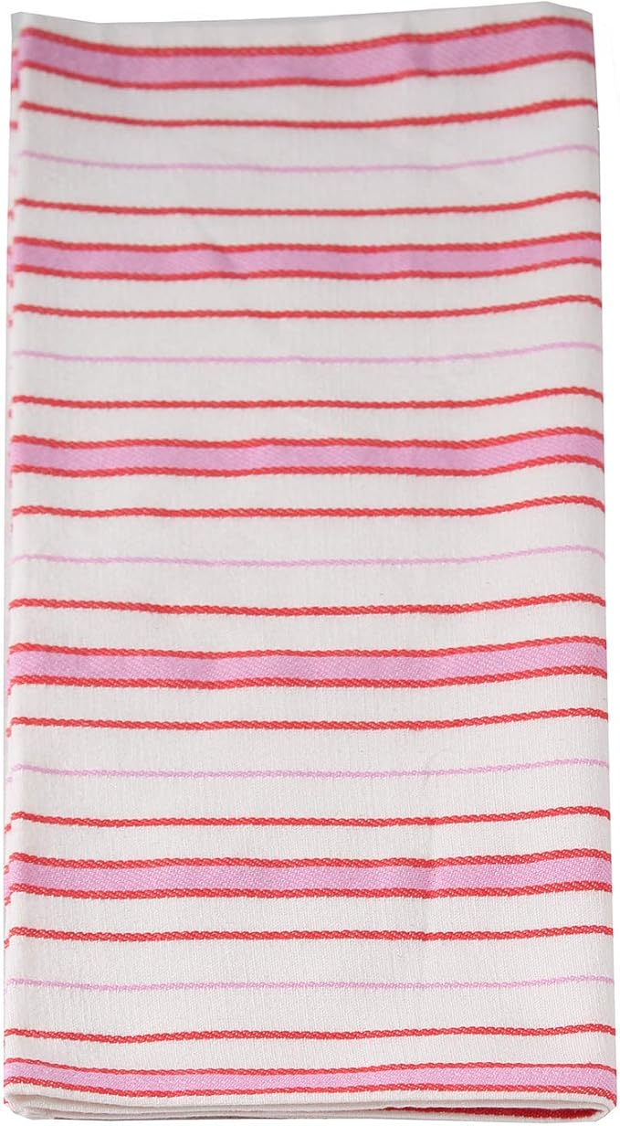 ACCENTHOME Kitchen Towels Set of 4 Super Absorbent Durable Towels Perfect for Kitchen Mess & Drying Dishes 20x28 inch Flamingo Red-Pink