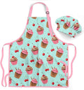 SANDJEST Kids Apron with Chefs Hat Set, Kitchen Apron Gifts