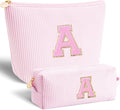 Btffitting Birthday Christmas Gifts for 10 11 12 13 14 15 16 17 18 Years Old Girl,Stocking Stuffers Makeup Bag Cosmetic Bag Set,Teen Girls Teacher Gift Trendy Stuff Toiletry Bag for Women - Pink,A