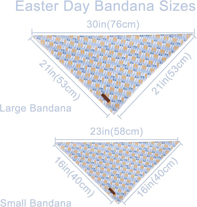 UP URARA PUP Easter Dog Bandana, Easter Triangle Bid Scarf for Medium Large Dog, Cotton Pet Kerchief for Girl Boy Dogs, Cute Carrot Dog Bandana, Comfortable Easter Dog Bandana