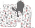 Christmas Winter Snowflake Oven Mitts and Pot Holders Set, 4pcs Silicone Christmas Snowflakes Oven Glove for Kitchen Heat Resistant Oven Mitts and Potholders Non-Slip for Cooking