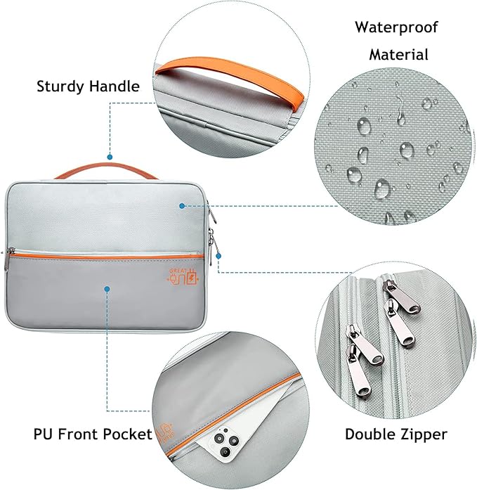 OliviaLiving Electronics Travel Organizer, Double Layer Cable Organizer Bag Waterproof Electronics Accessories Storage Bag for Charger, Phone, Power Bank, Hard Drive, Cord, Tablet