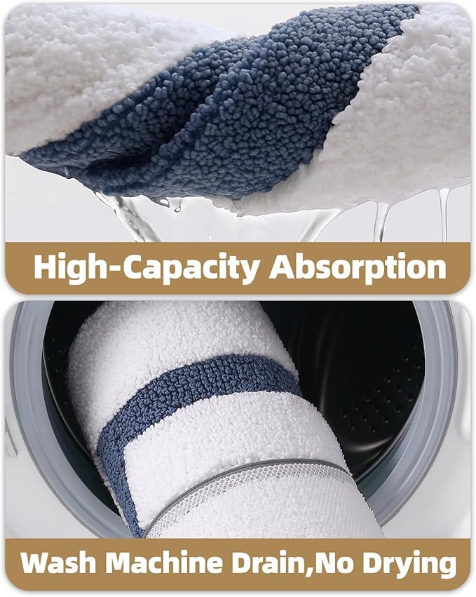 Color&Geometry Bathroom Rugs, Water Absorbent and Quick Dry Microfiber Bath Rugs-24"x36", Non-Slip, Machine Washable, Extra Soft Plush Bath Mats for Bathroom, Laundry Room, Shower and Tub