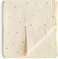 mushie Muslin Baby Swaddle Blanket | 100% Organic Cotton (Cherries)