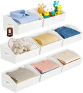 Homsorout Large Closet Organizers and Storage Bins - 8 Pack Trapezoid Storage Baskets for Shelves, Foldable Fabric Baskets with Handles Ideal for Closet, Basket, Wardrobe and Shelf Storage, Light Grey