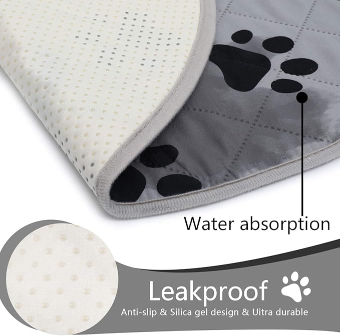 SPXTEX Dog Crate Pads, Washable Non-Slip Puppy Pee Rugs, Waterproof Pet Training Pads for Small Dogs, 2 Pieces, 18"x24"