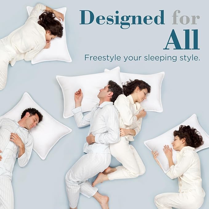 viewstar Pillows King Size Set of 2, Hotel Quality Down Alternative Pillows for Side, Back, or Stomach Sleepers