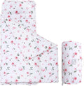 david's kids Toddler Nap Mat Set with Removable Pillow, Ultra Soft Slumber Bags for Girls，Perfect for Preschool, Daycare, Kids Sleeping Bags with Rollup Design, 50"x20", Floral