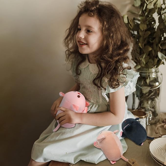 Achwishap Pig Stuffed Animal Mommy 19.6” with 3 Pig Babies Plush,4 PCS Cute Pig Plushie Pillow,Kawaii Plush Toys Soft Hugging Pillow for Kids Girls Boys Birthday Gifts for Valentines(Pink Pig Family)