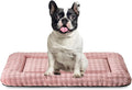 Yaning Dog Bed Mat Crate Pad for Medium Dogs, Washable Soft Pet Sleeping Mat Kennel Pad with 3D Bubble Pattern, Dusty Pink, 30"x 19"