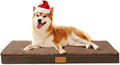 Patas Lague Orthopedic Dog Bed Large Sized Dog 36''X24'',Soft Waterproof Egg Crate Foam Medium Pet Crate Beds Mat with Removable Washable Cover and Non-Slip Bottom, Brown