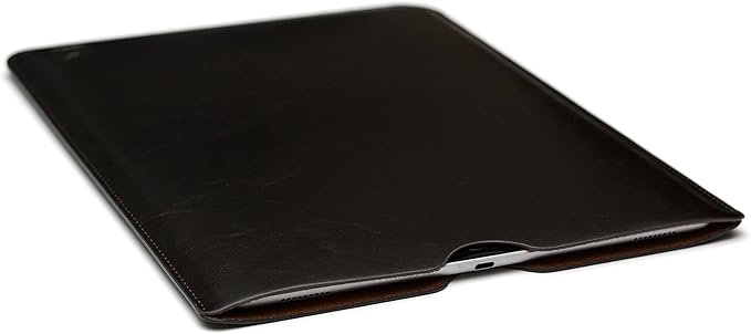 Dockem Executive Sleeve for iPad Air 5 (2022), Air 4 (2020), iPad Pro 11 (2022, 2021, 2020, 2018): Premium Synthetic/Vegan Leather Lined with Microfiber Felt: Slim, Slip-on Tablet Case [Dark Brown]