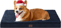 EHEYCIGA Orthopedic Dog Beds for Large Dogs with Removable Washable Cover for Crate, Navy, 35x23