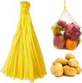 Shellvcase 100Pcs Reusable Produce Mesh Bags, 24’’ Seafood Boil Bags for Crab Clam Shellfish Crawfish Cooking, Mesh Produce Bagfor Onion Potato Vegetable & Garden Produce (Yellow)