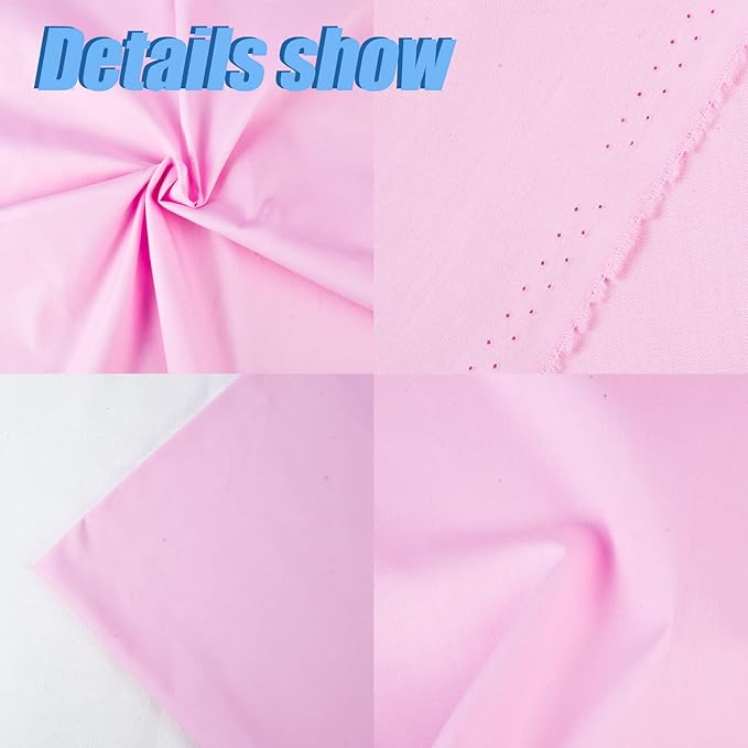 2 Yard Pink Cotton Fabric,Natural Cotton Poplin Fabric by The Yard, 59 Inches Wide 100% Cotton Fabric,Soft Embroidery Muslin Quilting Material for Sewing Material Apparel Cloth