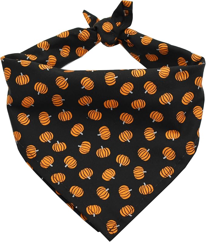 Bubblepup Fall Dog Bandanas, Pumpkins Dog Bandanas for Small Medium Large Dogs