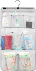 ANZORG Mesh Shower Organizer Hanging Caddy Quick Dry Bathroom Storage for Toiletry Accessories with Rotating Hanger (8 Pockets)