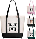 WACAR Custom Tote Bags with an External Pocket, Bulk Personalized Canvas Tote Bags, Reusable Grocery Bag for Beach, Daily Use