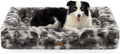 COZY KISS Orthopedic Dog Bed for Extra Large Dog, Soft and Warm Faux Fur Sofa for Giant Pet Up to 150 lbs, Foam Bolster Anti-Slip Couch with Washable Removable Cover, XXL 48x35x8 inch, Tie Dye Grey