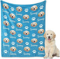 GlisterGlow Personalized Dog Blanket, Customized Pet Blankets with Name Picture, Throw Blanket for Small Medium Large Dog Puppy Cat