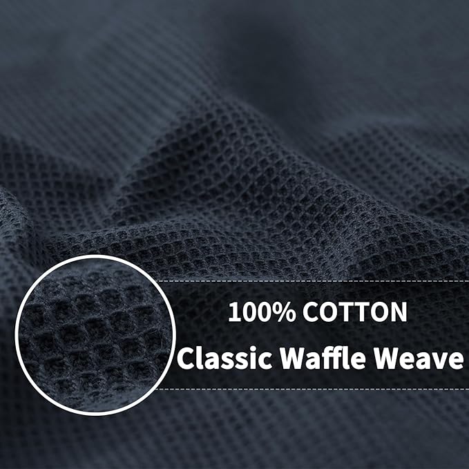 Homaxy 100% Cotton Waffle Weave Kitchen Towels - 6 Pack Soft and Absorbent Dish Towels - 16 x 26 Inches Quick Dry Hand Towels - Mixed Color