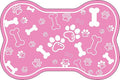 Dog Cat Mat for Food and Water,Rapid Absorbent Pet Feeding Mat, Bone Shaped Dog Placemat Bowl Mat with Rubber Backing,No Stains Pet Food Mats Indoor, Pet Accessories Supplies,Pink 23"×36"
