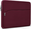 Laptop Sleeve 15.6 inch, Durable Portable Monitor Protective Cover with Front Pocket, Traveling Laptop Case Compatible for HP, Dell, Asus, Lenovo, Wine Red