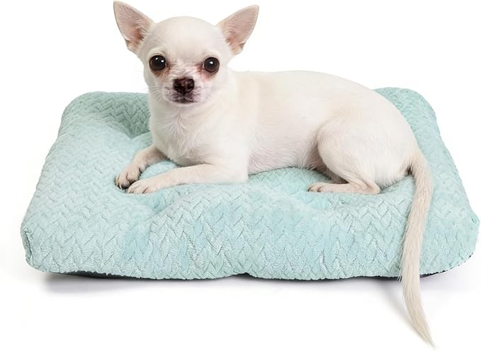 Necesitar 18 inch Dog Crate Bed Dog Mats for Sleeping,Up to 10 lbs Fluffy Sage Green Puppy Pad XXS