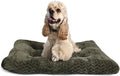 Necesitar 36inch Dog Crate Bed for Medium Large Dogs Washable Ultra Soft and Fluffy Kennel Pad with Anti-Slip Pet Pillow Cushion Sleeping Up to 70 lbs Pets,36x24 Olive Green