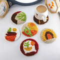 Allazone Punch Needle Kits, Punch Needle Coasters Kit, Punch Embroidery Kit with Felt Yarns Hoop Tools for DIY Coaster Crafts (Plants)
