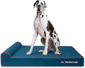The Dog’s Bed Orthopedic Headrest Dog Bed XXL Blue Oxford with Red Trim UK Flag Dog Bed, Memory Foam, Hip & Elbow Dysplasia, Post Surgery, Waterproof Washable Cover, Veterinary Approved